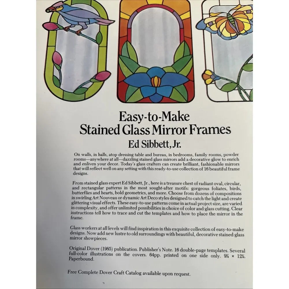 East-to-Make Stained Glass‎ Mirror Frames Book by Ed Sibbett, Jr.